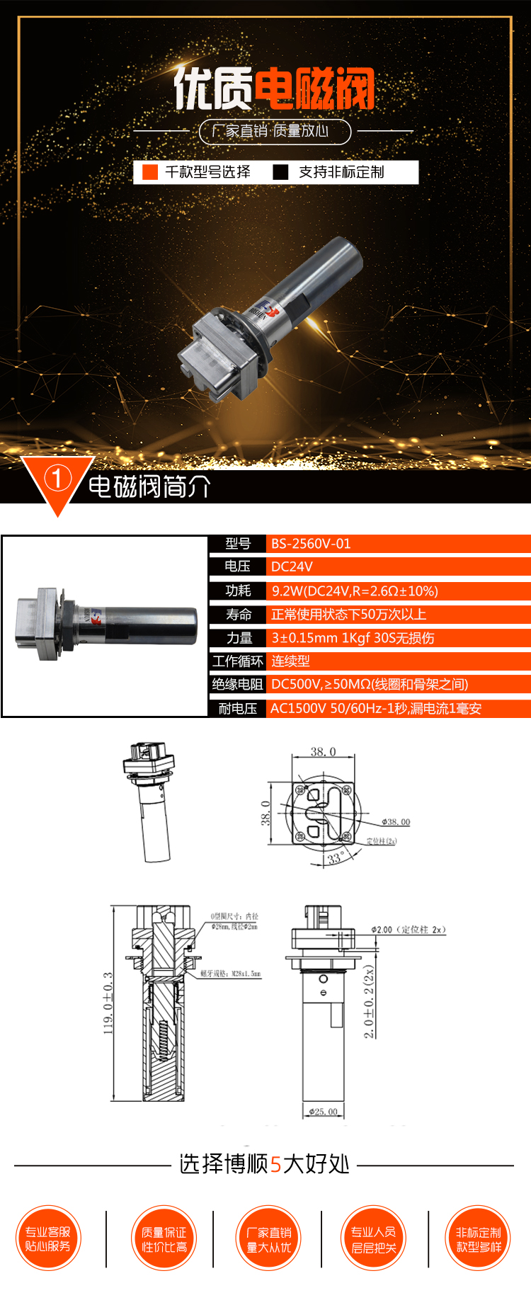 醫(yī)用輸血設備電磁閥 BS-2560V-01